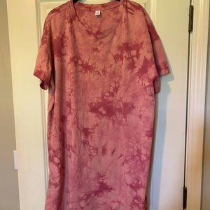 Loose Vintage T-shirt shift tie-dye shift dress